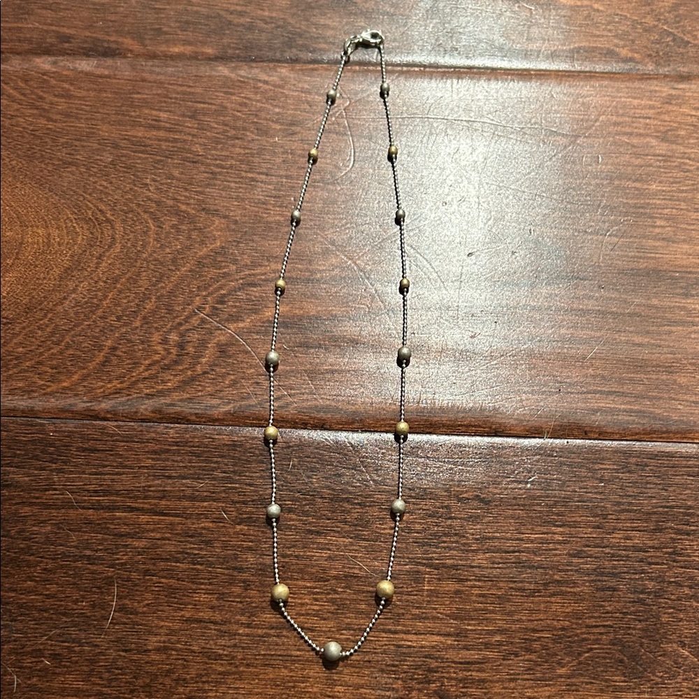 Matte Silver and Gold Ball Necklace